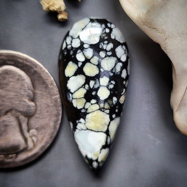 Dark Moon Drop Cabochon