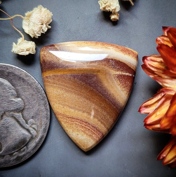 Polychrome Jasper Trillion Cabochon