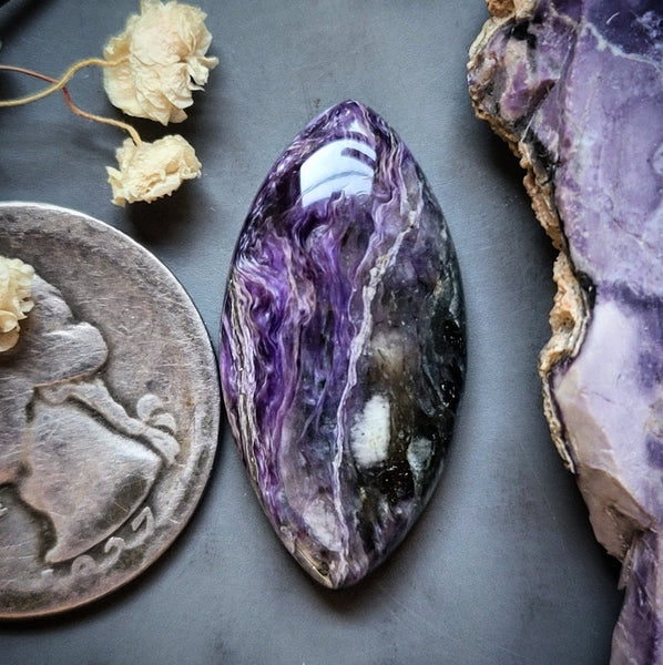 Charoite Marquise Cabochon