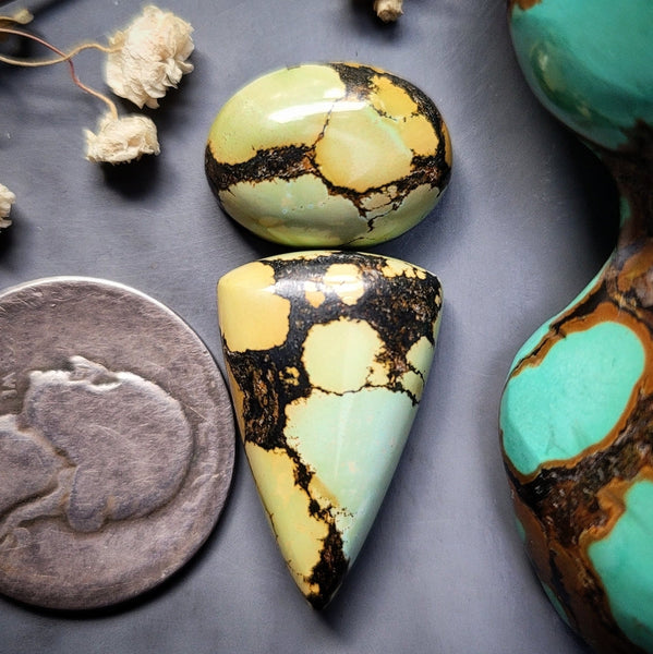 Hubei Polychrome Turquoise Set Cabochon