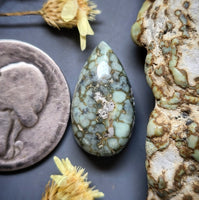 Silver Peak Variscite Drop Cabochon