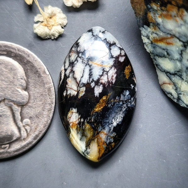 Natural Thundercloud Marquise Cabochon
